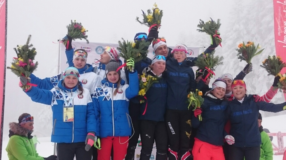 Белорусские биатлонисты завоевали серебро в смешанной эстафете на Всемирной зимней гимназиаде в Гренобле