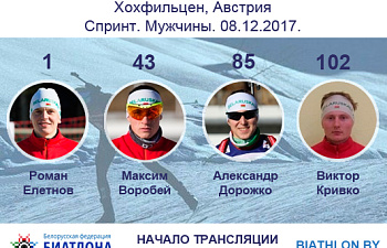 2 этап Кубка мира. Состав белорусских спортсменов на мужской спринт.