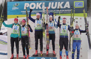 Поздравляем Ольгу Гаврилкину и Дмитрия Лазовского с завоеванием бронзовых медалей в одиночной смешанной эстафете на чемпионате Европы среди юниоров!