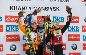 Дарья Домрачева третья в спринте